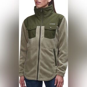 Women’s Colombia Benton Springs Overlay
Full-Zip Fleece Jacket in Olive - NWOT